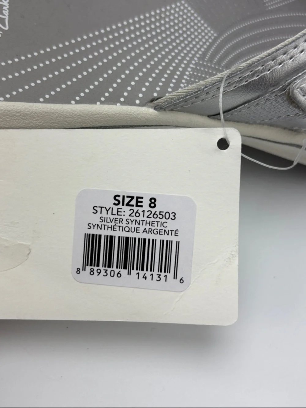 Clarks Cloudsteppers Breeze Silver Thong Sandals - size 8 NEW - Picture 5 of 9